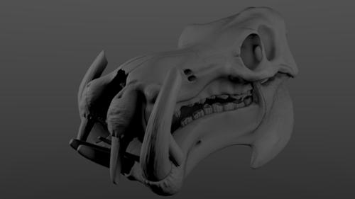 Hippo Skull sculpted preview image